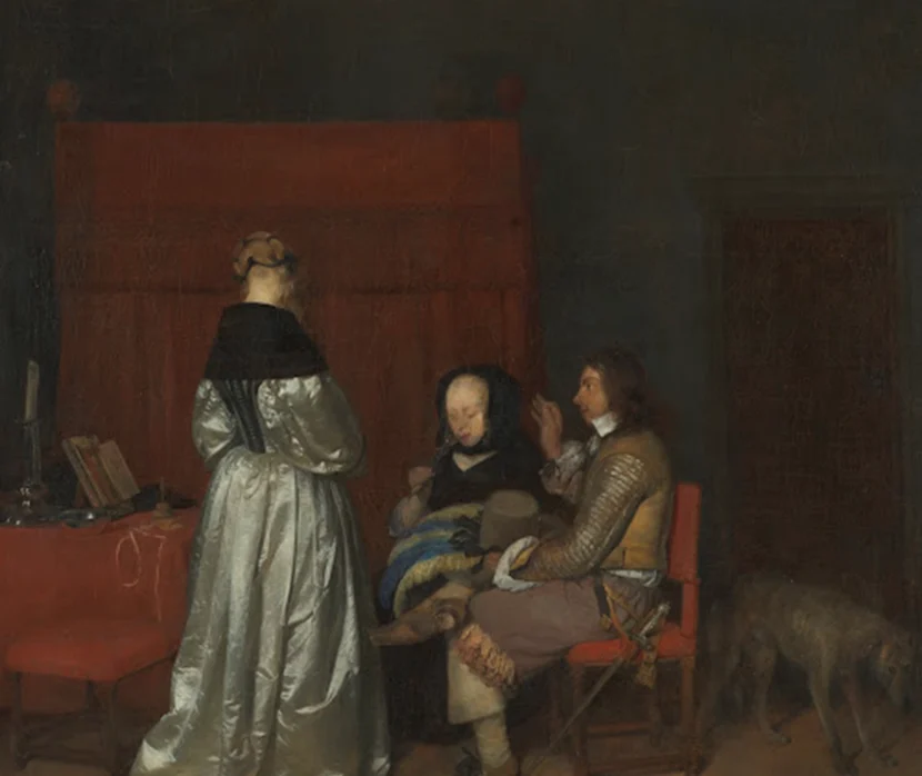 GERARD TER BORCH “BABA ÖĞÜDÜ” (THE GALLANT CONVERSATİON, KNOWN AS “THE PATERNAL ADMONİTİON”) TABLOSU